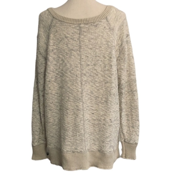 FREE PEOPLE Sweater Womens Oversized XS Beige Grey Moonstone Wool Alpaca - Picture 3 of 13